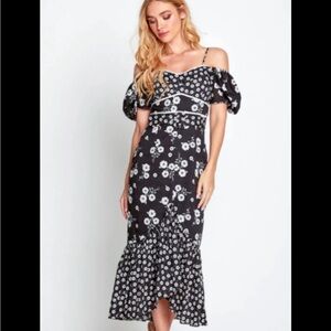 Alice McCall Black and White Floral Dress